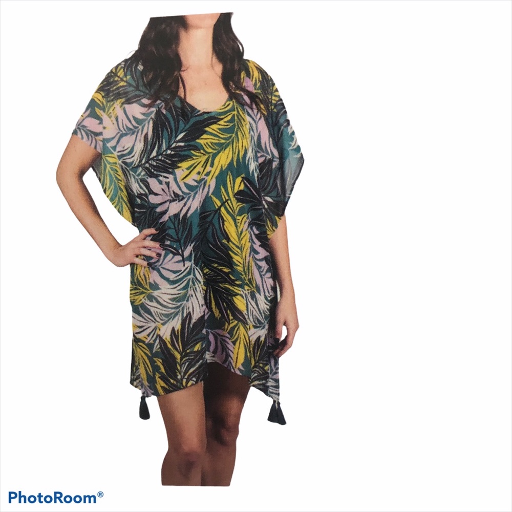 Palisades palm print swim suit cover up NWT
